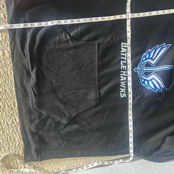 XFL St. Louis Battle Hawks Black Kangaroo Pocket Sweatshirt Hoodie NWT Size 4XL - Picture 7 of 10
